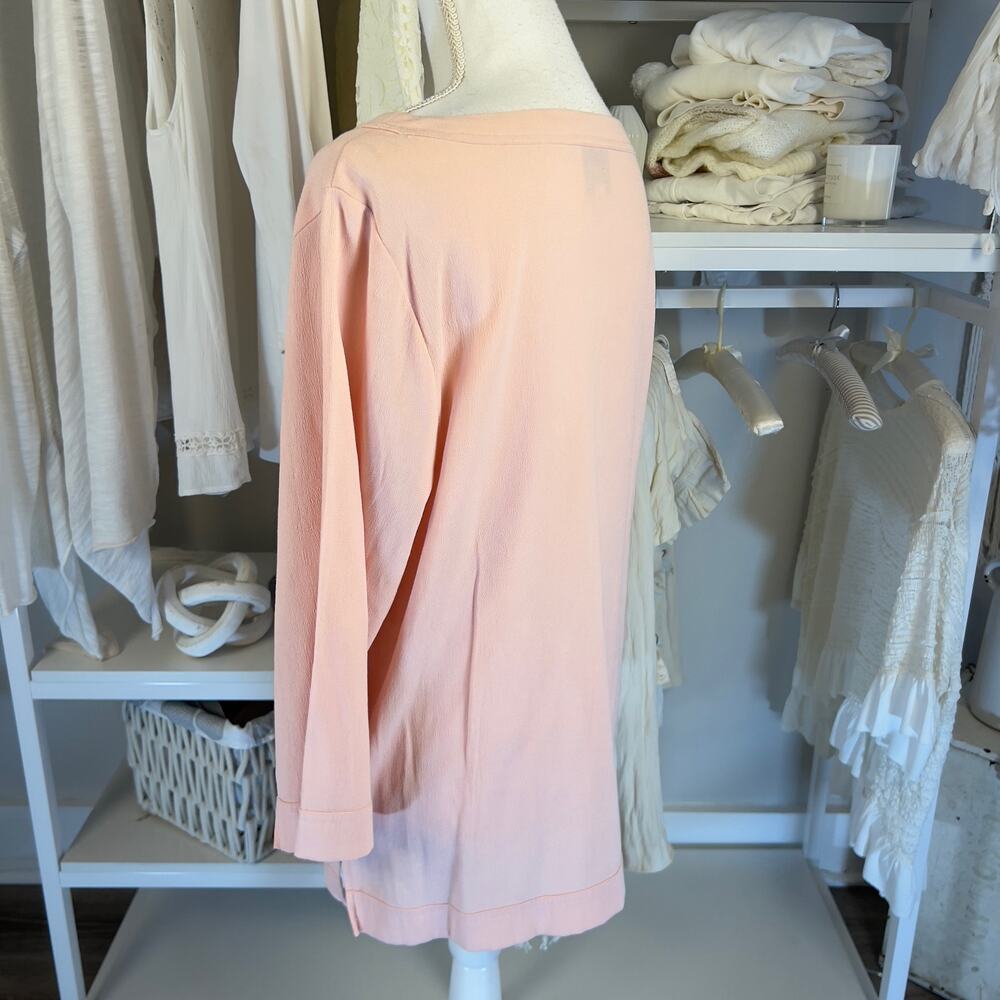 Linea by Louis Dell'Olia women's size medium soft pink tunic top #2307 - Picture 3 of 6